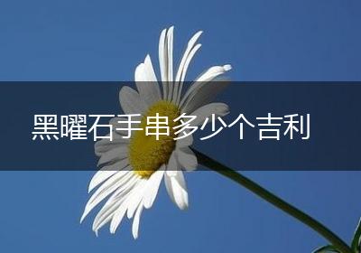 黑曜石手串多少个吉利