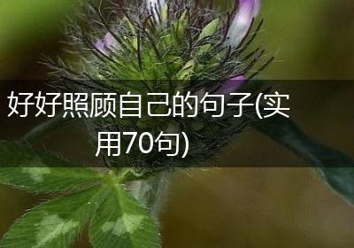 好好照顾自己的句子(实用70句)