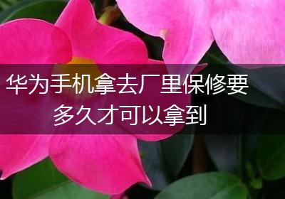 华为手机拿去厂里保修要多久才可以拿到