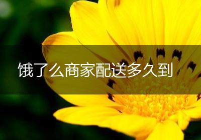 饿了么商家配送多久到