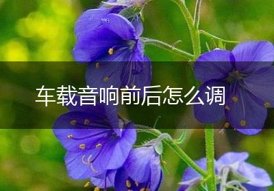 车载音响前后怎么调