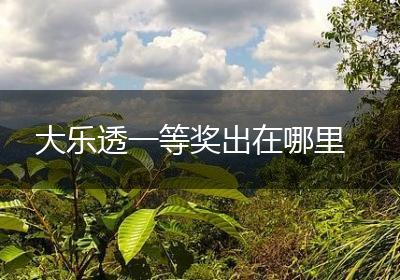 大乐透一等奖出在哪里