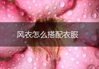风衣怎么搭配衣服