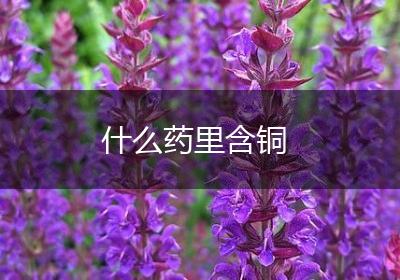 什么药里含铜