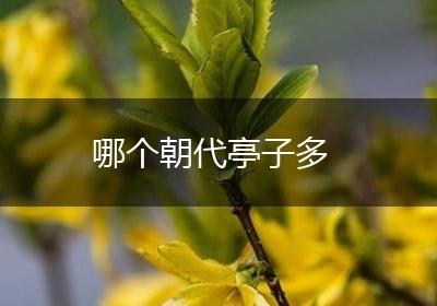 哪个朝代亭子多