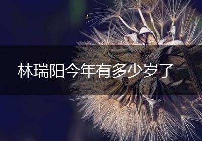 林瑞阳今年有多少岁了