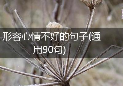 形容心情不好的句子(通用90句)