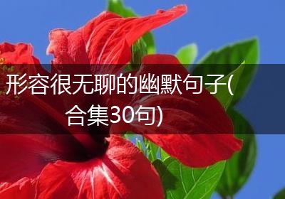 形容很无聊的幽默句子(合集30句)