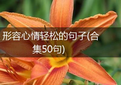 形容心情轻松的句子(合集50句)