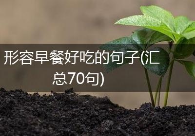 形容早餐好吃的句子(汇总70句)