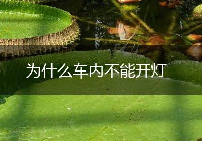 为什么车内不能开灯