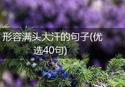 形容满头大汗的句子(优选40句)