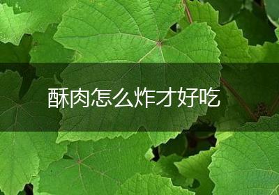 酥肉怎么炸才好吃
