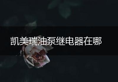 凯美瑞油泵继电器在哪