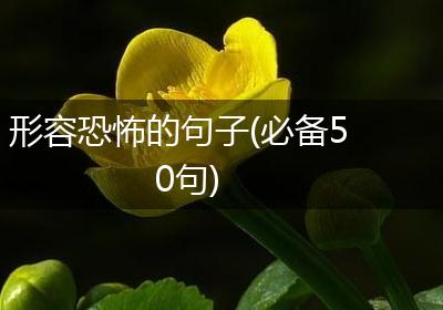 形容恐怖的句子(必备50句)