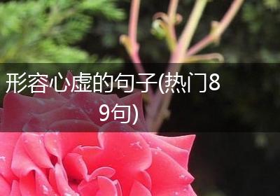 形容心虚的句子(热门89句)