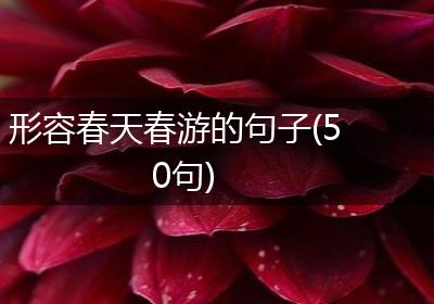形容春天春游的句子(50句)