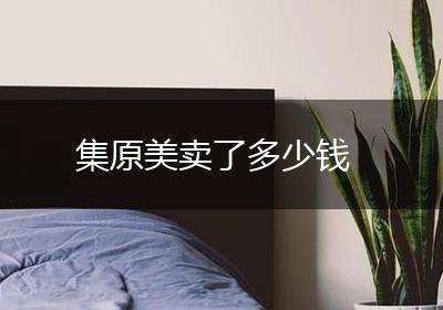 集原美卖了多少钱