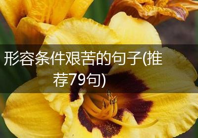 形容条件艰苦的句子(推荐79句)