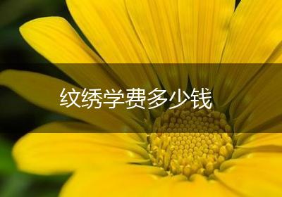 纹绣学费多少钱