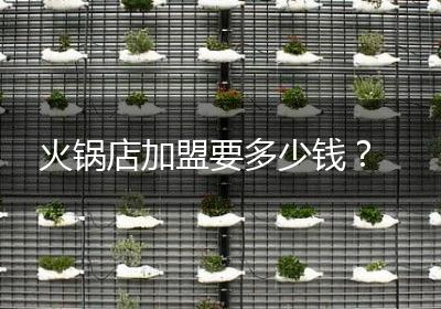 火锅店加盟要多少钱？