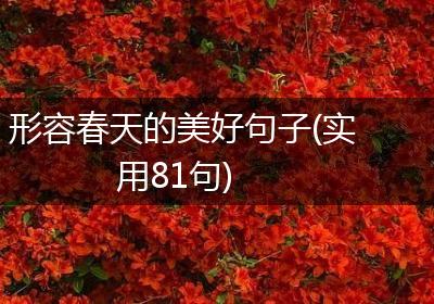 形容春天的美好句子(实用81句)