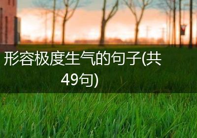 形容极度生气的句子(共49句)