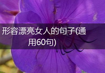 形容漂亮女人的句子(通用60句)