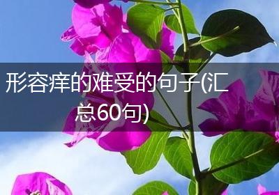形容痒的难受的句子(汇总60句)