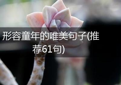 形容童年的唯美句子(推荐61句)