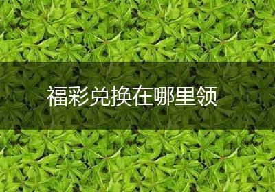 福彩兑换在哪里领