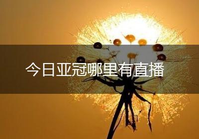 今日亚冠哪里有直播