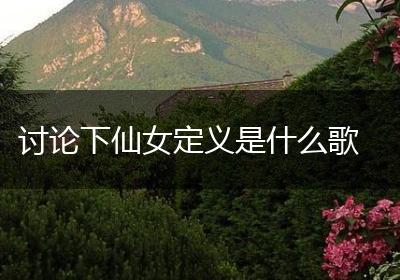 讨论下仙女定义是什么歌