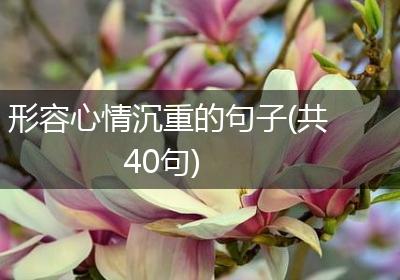 形容心情沉重的句子(共40句)
