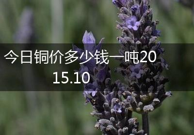 今日铜价多少钱一吨2015.10