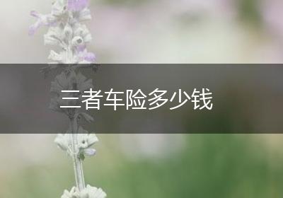 三者车险多少钱