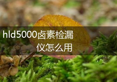 hld5000卤素检漏仪怎么用