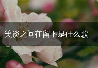 笑谈之间在留下是什么歌