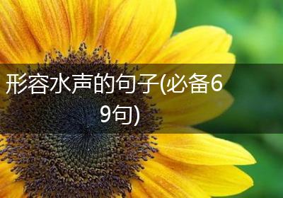 形容水声的句子(必备69句)