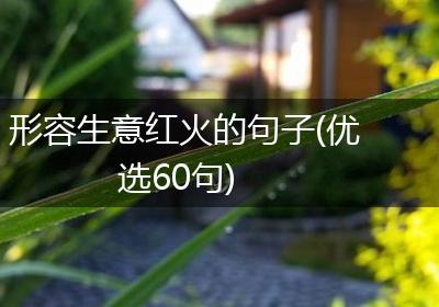 形容生意红火的句子(优选60句)