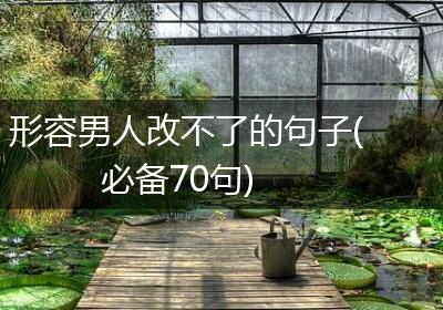 形容男人改不了的句子(必备70句)