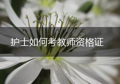 护士如何考教师资格证