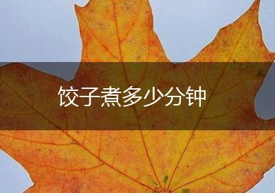 饺子煮多少分钟