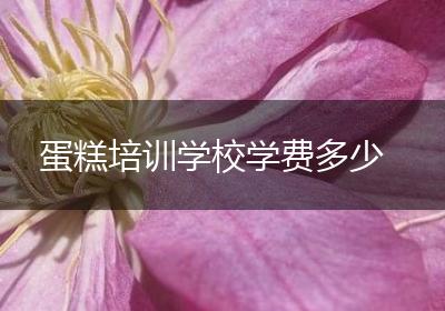 蛋糕培训学校学费多少