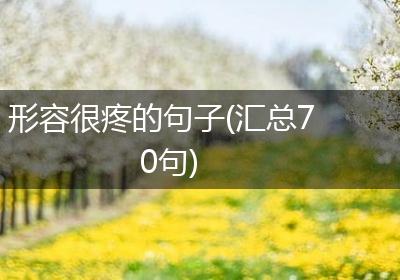 形容很疼的句子(汇总70句)