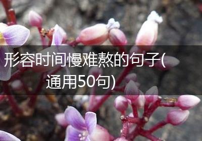 形容时间慢难熬的句子(通用50句)