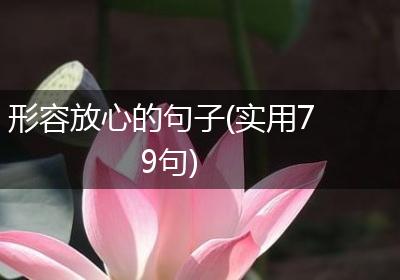 形容放心的句子(实用79句)