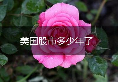美国股市多少年了