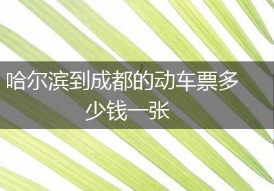 哈尔滨到成都的动车票多少钱一张