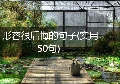 形容很后悔的句子(实用50句)